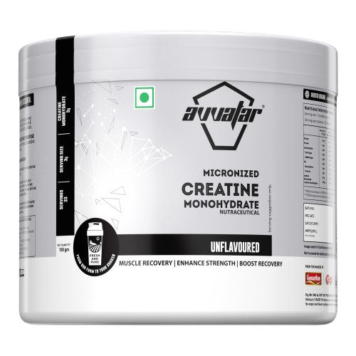 Avvatar Creatine Monohydrate | 100G | Unflavoured