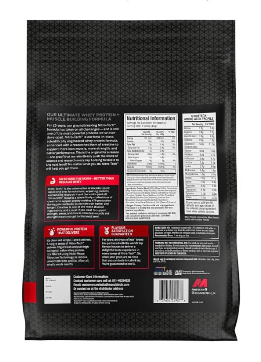 MUSCLE-TECH NITROTECH WHEY PROTEIN